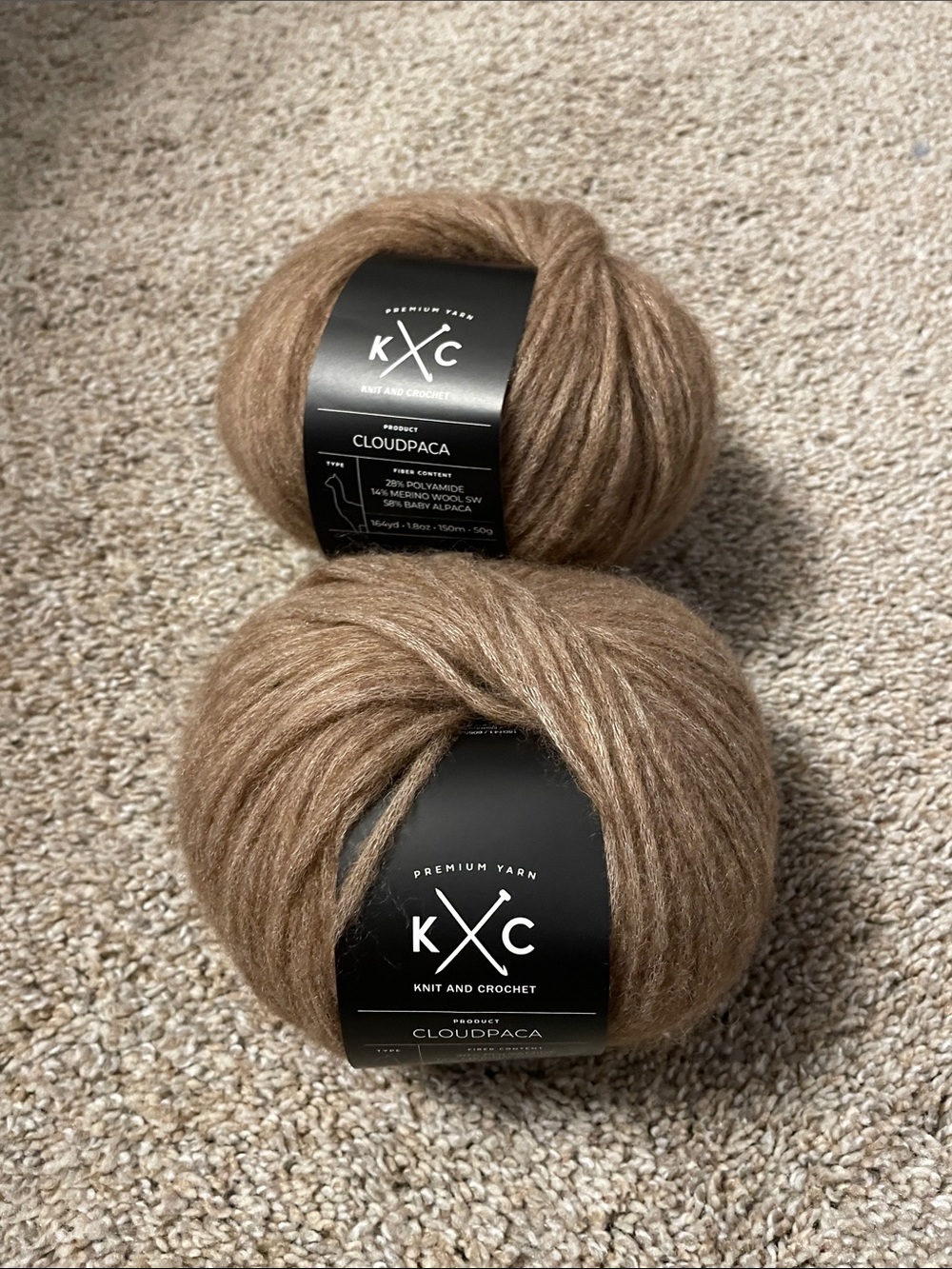 KC Cloudpaca yarn bundle- Maple